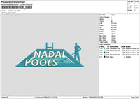 Nadaltext Embroidery File 6 sizes