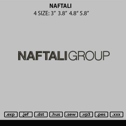 Naftali Embroidery File 4 size