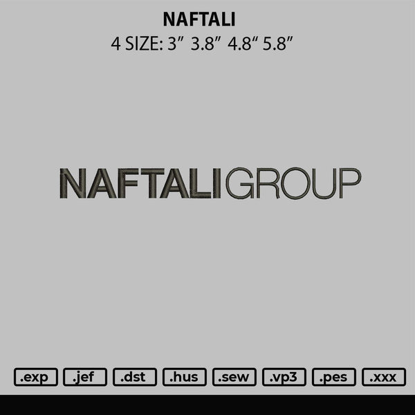 Naftali Embroidery File 4 size