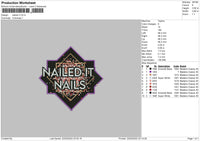 Nailed It Embroidery File 4 size
