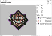 Nailed It Embroidery File 4 size