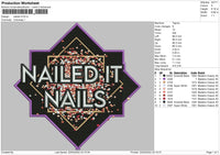 Nailed It Embroidery File 4 size