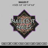 Nailed It Embroidery File 4 size