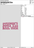 Somebody Bomb Embroidery File 6 sizes