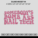 Somebody Bomb Embroidery File 6 sizes