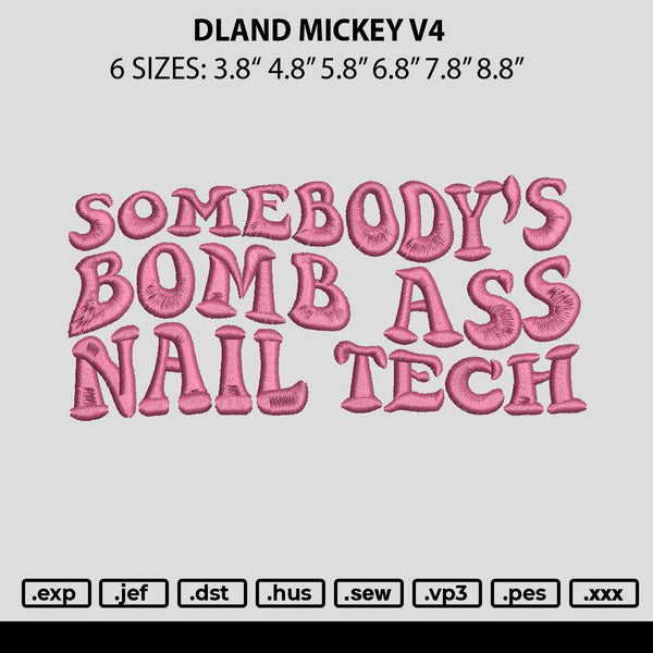 Somebody Bomb Embroidery File 6 sizes