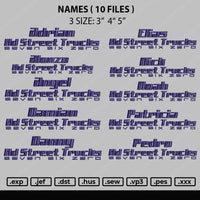 Names Embroidery File 3 size 10 Files