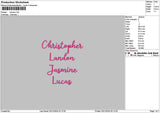 Group Names Embroidery 5 Files