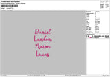 Group Names Embroidery 5 Files