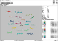 Names Grant Embroidery File 6 sizes