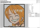Nami One Piece Embroidery File 4 size