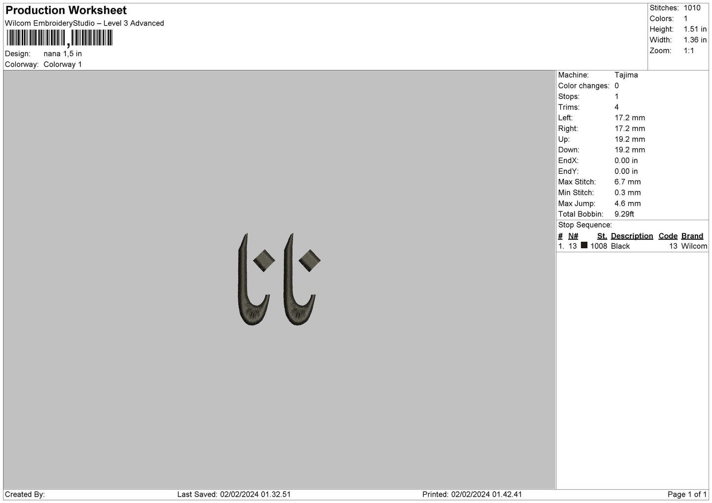 Arabic 0102 Embroidery File 6 sizes