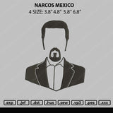 Narcos Mexico Embroidery File 4 size