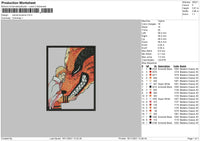 Naruto Kurama Embroidery File 4 size