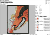 Naruto Kurama Embroidery File 4 size