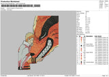 Naruto Kurama No Frame Embroidery File 4 size