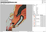 Naruto Kurama No Frame Embroidery File 4 size