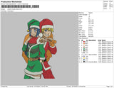 Naruto Hinata Xmas Embroidery File 4 size