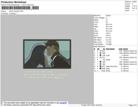 Naruto Kissing Embroidery File 4 size