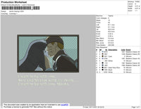 Naruto Kissing Embroidery File 4 size