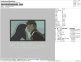 Naruto Kissing Embroidery File 4 size