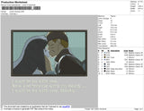 Naruto Kissing Embroidery File 4 size