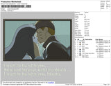 Naruto Kissing Embroidery File 4 size