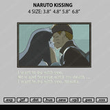 Naruto Kissing Embroidery File 4 size