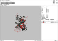 Naruto Kunai Embroidery File 4 size