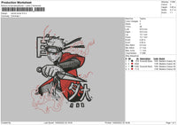 Naruto Kunai Embroidery File 4 size