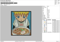 Naruto Ramen V2 Embroidery File 4 size