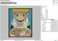 Naruto Ramen V2 Embroidery File 4 size