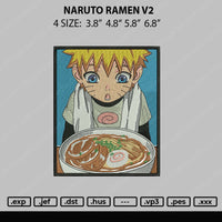 Naruto Ramen V2 Embroidery File 4 size