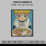 Naruto Ramen V2 Embroidery File 4 size