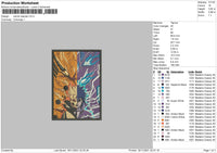 Naruto Sasuke Embroidery File 4 size