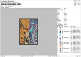 Naruto Sasuke Embroidery File 4 size