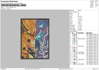Naruto Sasuke Embroidery File 4 size