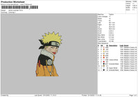 Naruto Uzumaki Embroidery File 4 size