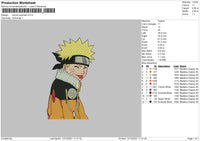 Naruto Uzumaki Embroidery File 4 size