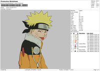 Naruto Uzumaki Embroidery File 4 size