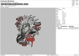 Naruto Uzumaki Sketch Embroidery File 4 size