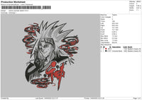 Naruto Uzumaki Sketch Embroidery File 4 size