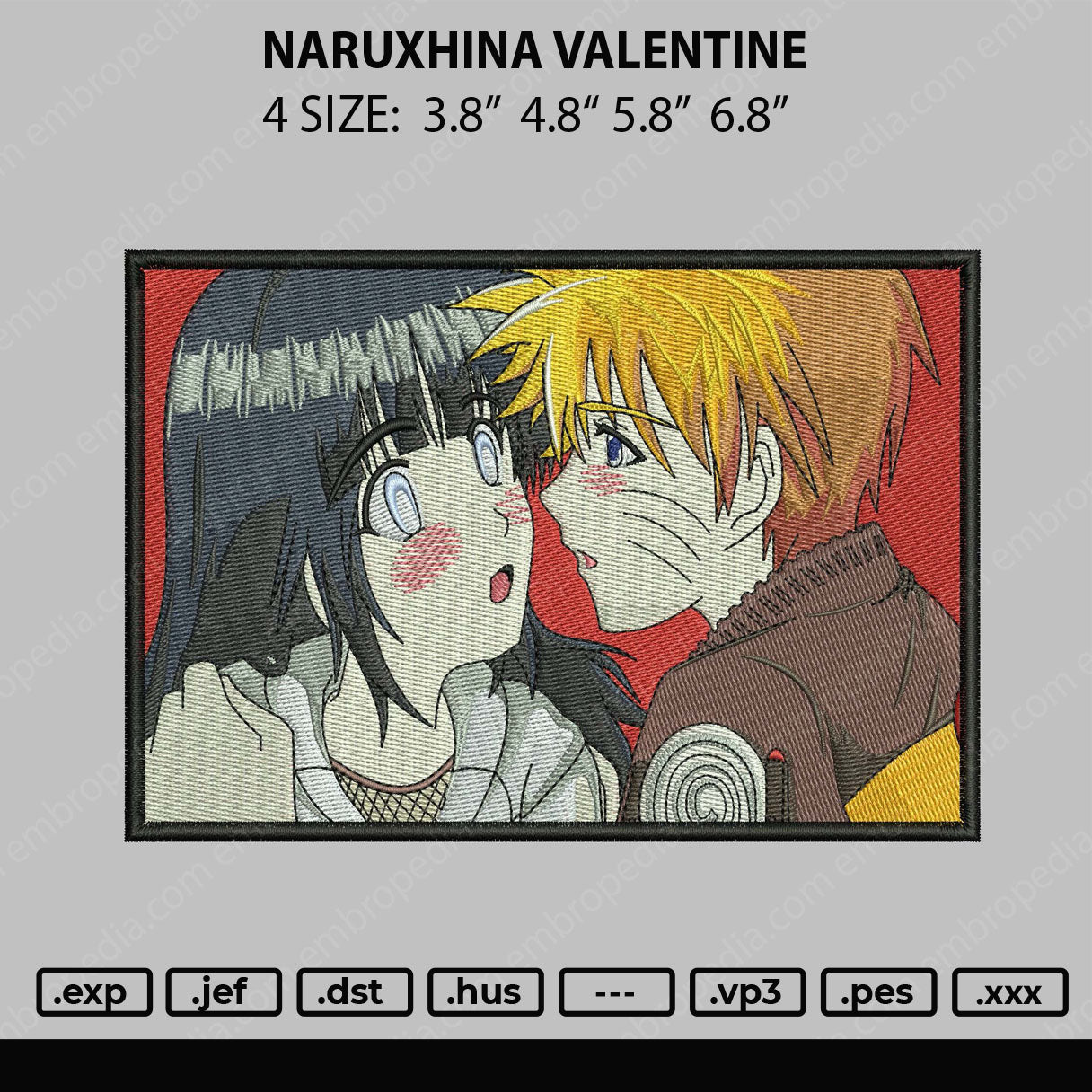 Naruxhina Embroidery File 4 Size