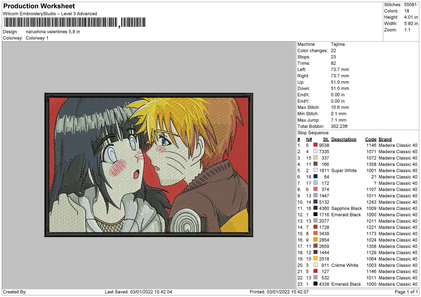 Naruxhina Embroidery File 4 Size