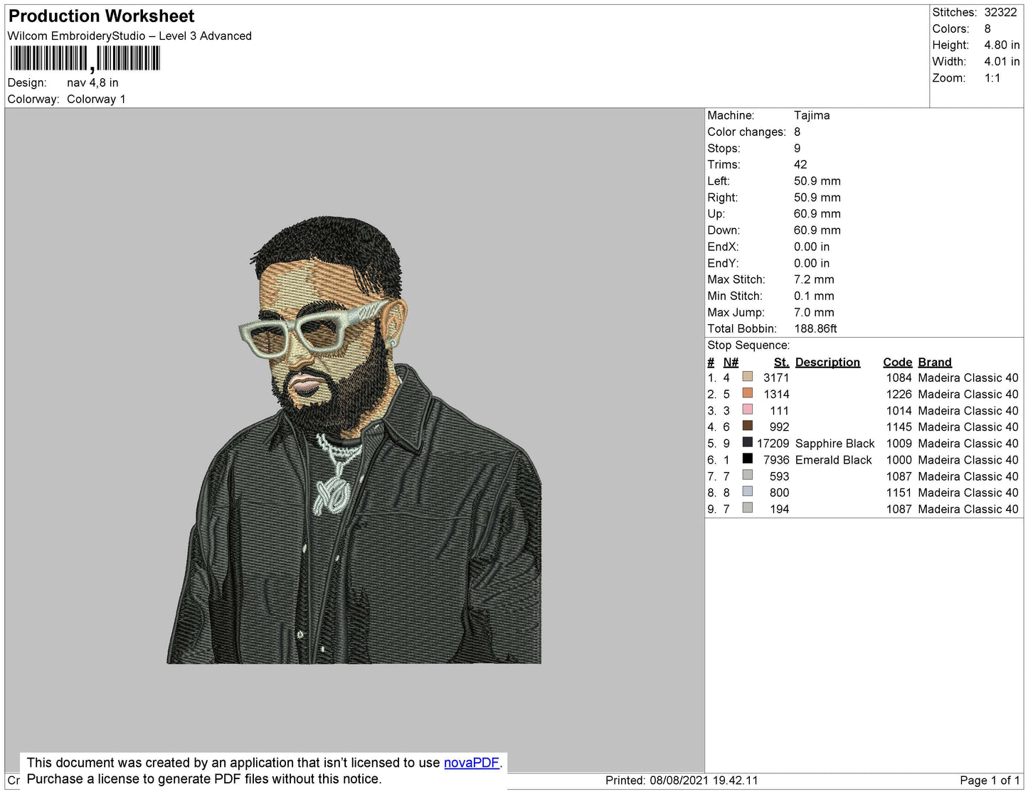 Nav Embroidery File 4 size