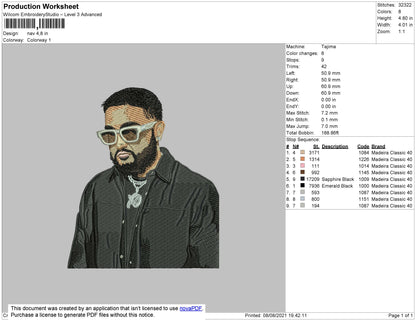 Nav Embroidery File 4 size