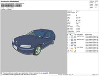 Navy Car Embroidery File 4 size