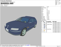 Navy Car Embroidery File 4 size