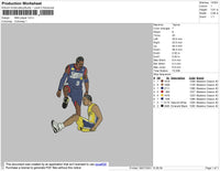 NBA Player Embroidery File 4 size