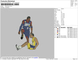 NBA Player Embroidery File 4 size